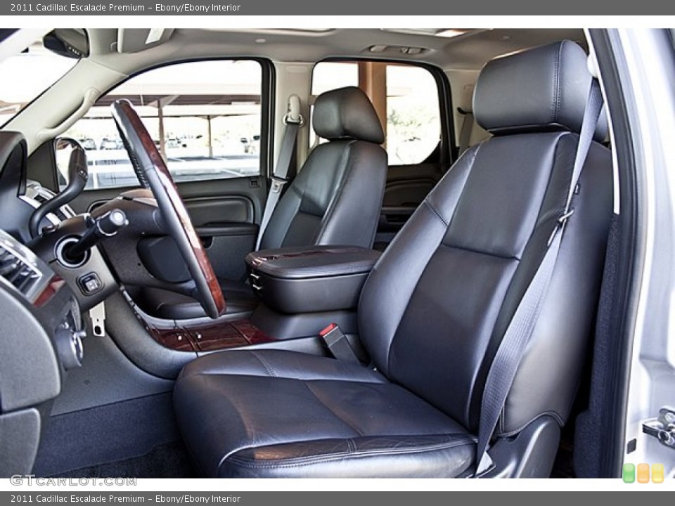 Ebony/Ebony Interior Front Seat for the 2011 Cadillac Escalade Premium #65503451