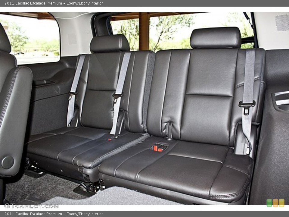 Ebony/Ebony Interior Rear Seat for the 2011 Cadillac Escalade Premium #65503466