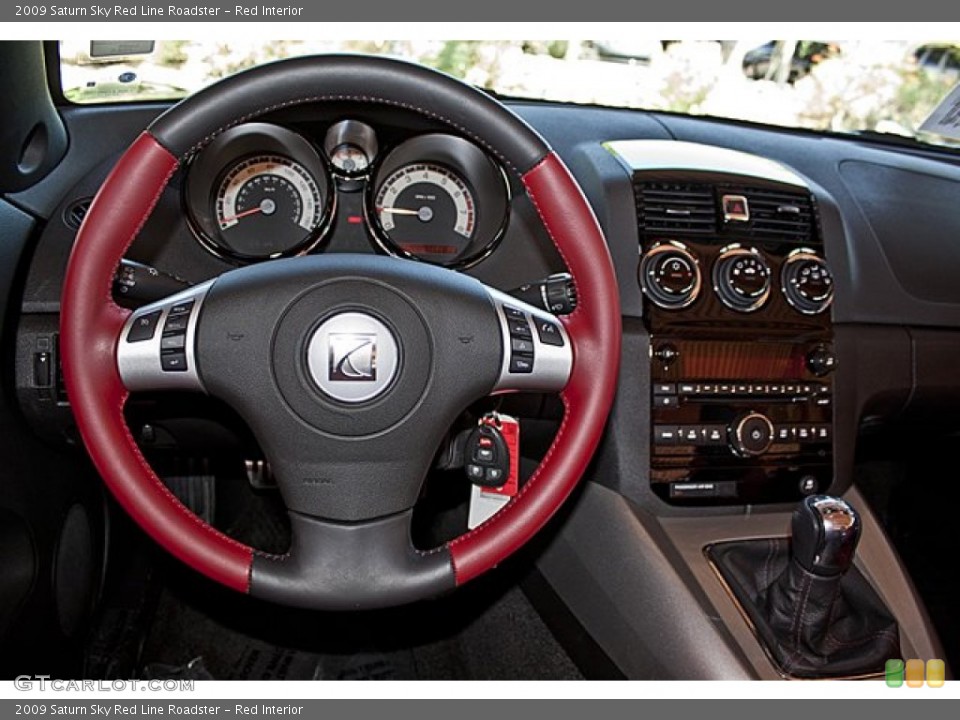 Red Interior Steering Wheel for the 2009 Saturn Sky Red Line Roadster #65503596