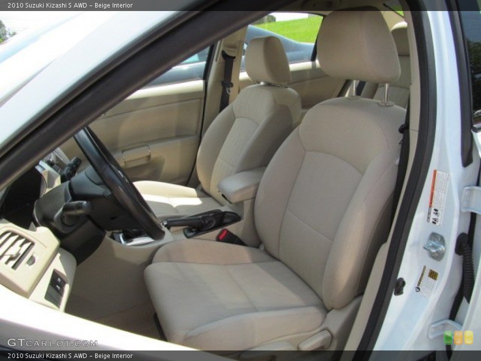 Beige Interior Front Seat for the 2010 Suzuki Kizashi S AWD #65503597