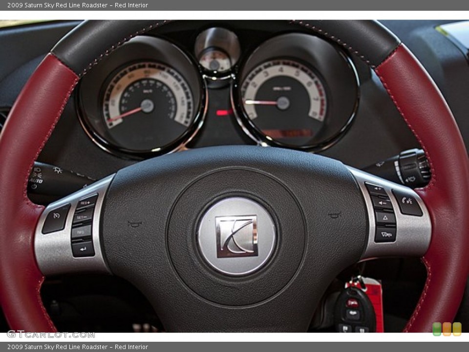 Red Interior Steering Wheel for the 2009 Saturn Sky Red Line Roadster #65503606
