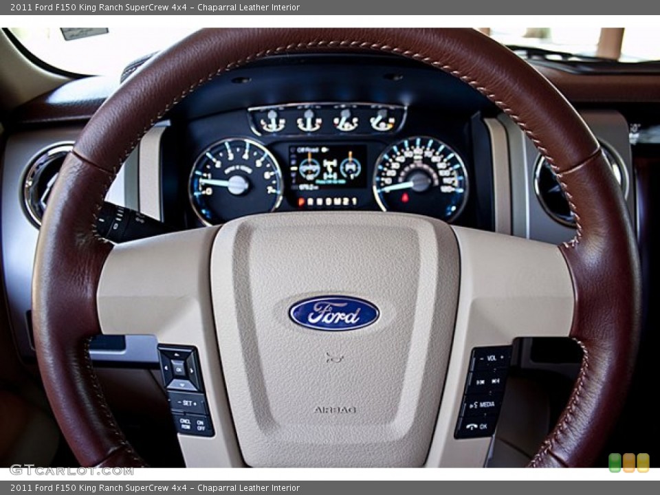 Chaparral Leather Interior Steering Wheel for the 2011 Ford F150 King Ranch SuperCrew 4x4 #65503952