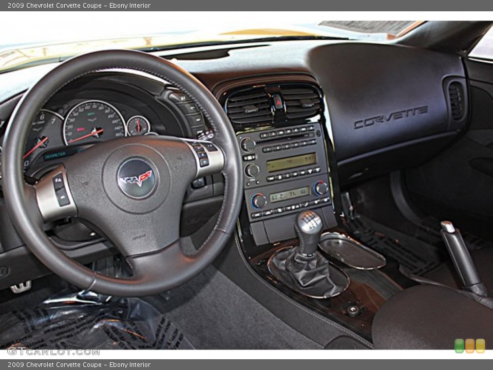 Ebony Interior Dashboard for the 2009 Chevrolet Corvette Coupe #65504153