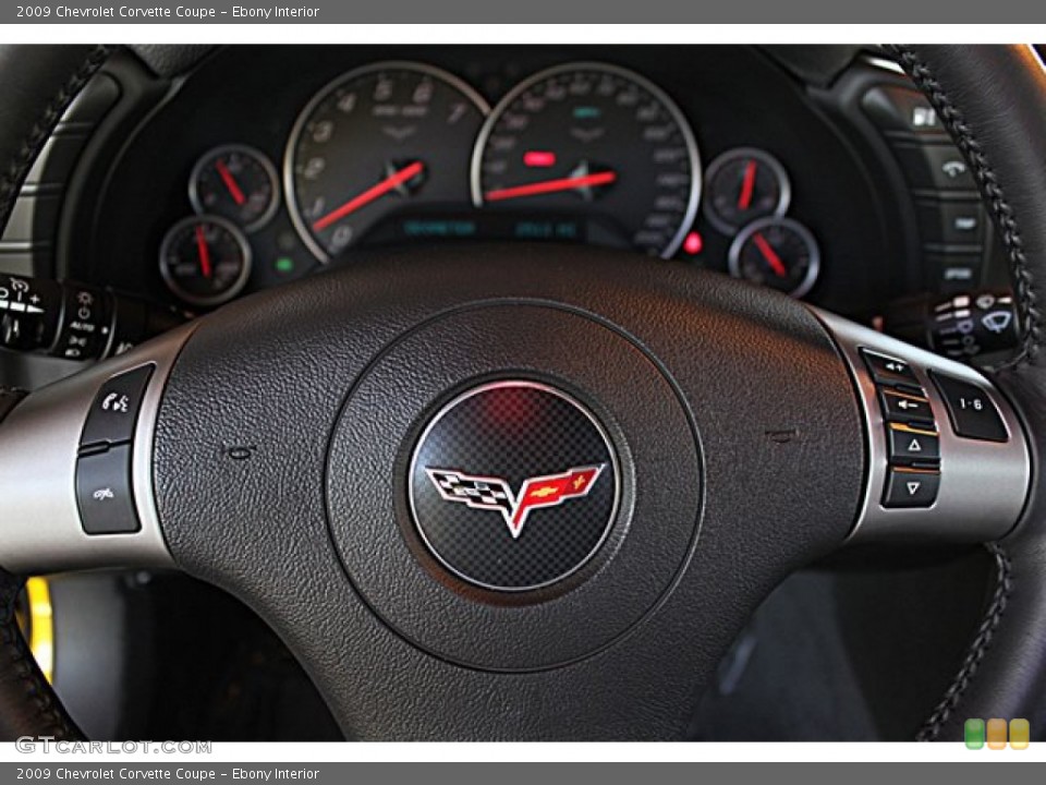 Ebony Interior Controls for the 2009 Chevrolet Corvette Coupe #65504174