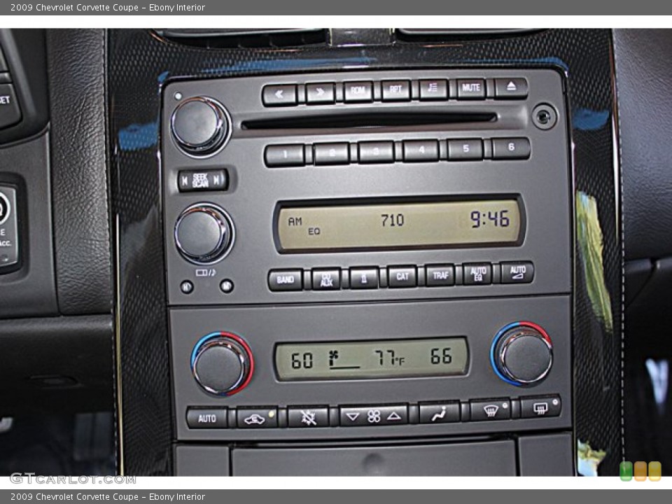 Ebony Interior Controls for the 2009 Chevrolet Corvette Coupe #65504192