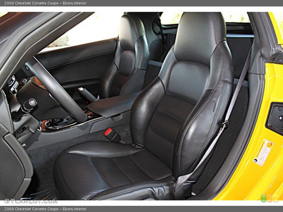 Ebony Interior Photo for the 2009 Chevrolet Corvette Coupe #65504210