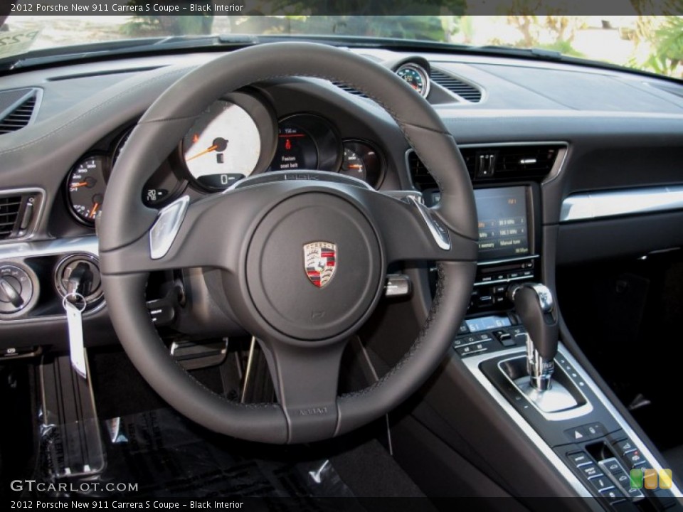 Black Interior Steering Wheel for the 2012 Porsche New 911 Carrera S Coupe #65505482