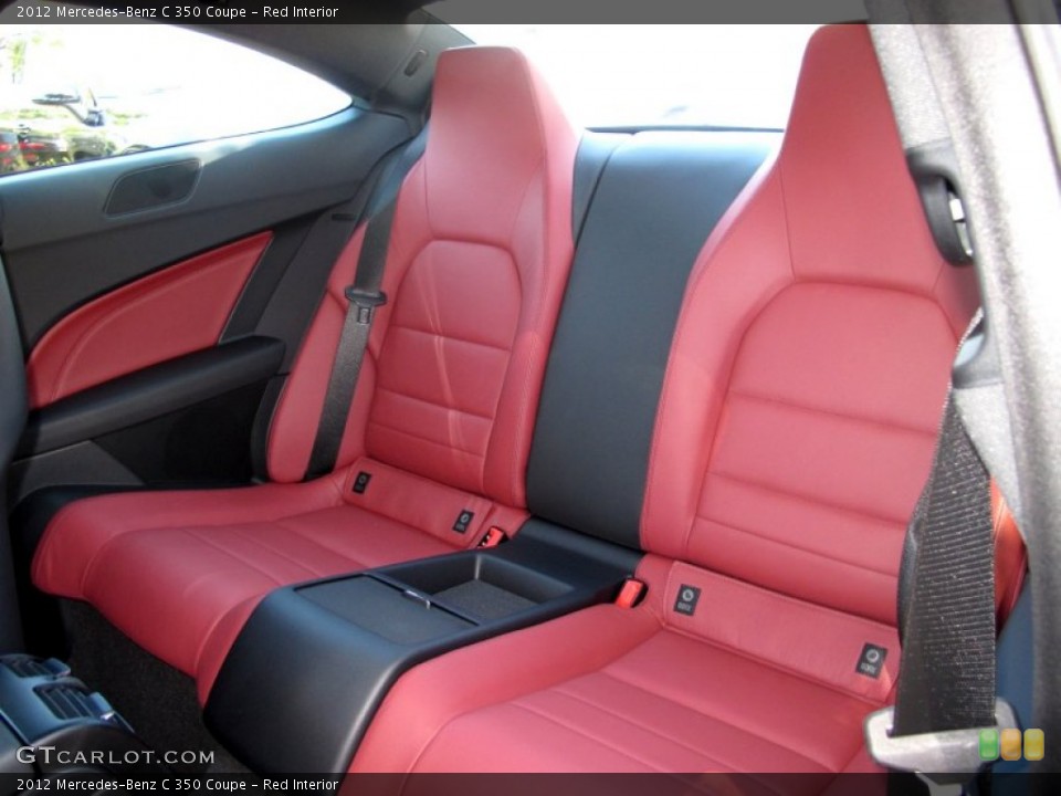 Red Interior Rear Seat for the 2012 Mercedes-Benz C 350 Coupe #65505643