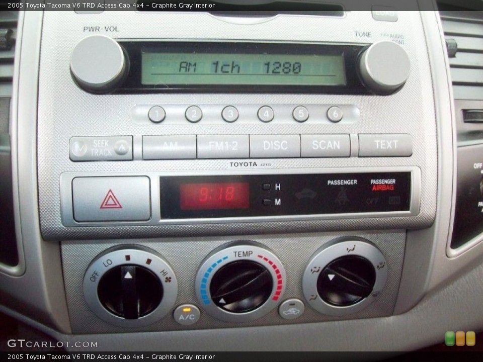 Graphite Gray Interior Controls for the 2005 Toyota Tacoma V6 TRD Access Cab 4x4 #65506016