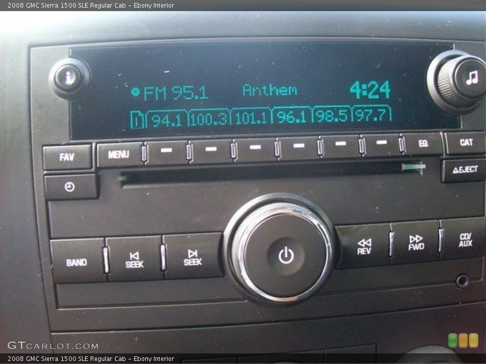 Ebony Interior Audio System for the 2008 GMC Sierra 1500 SLE Regular Cab #65509052