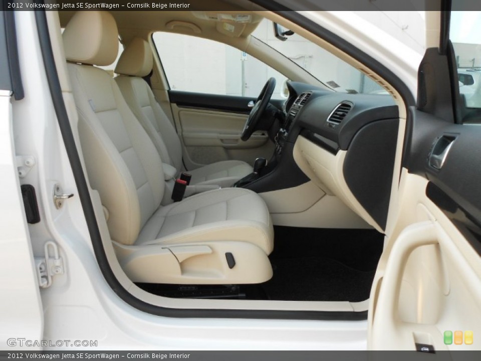 Cornsilk Beige Interior Front Seat for the 2012 Volkswagen Jetta SE SportWagen #65509631