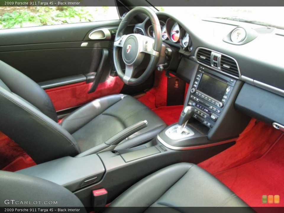 Black Interior Dashboard for the 2009 Porsche 911 Targa 4S #65511149