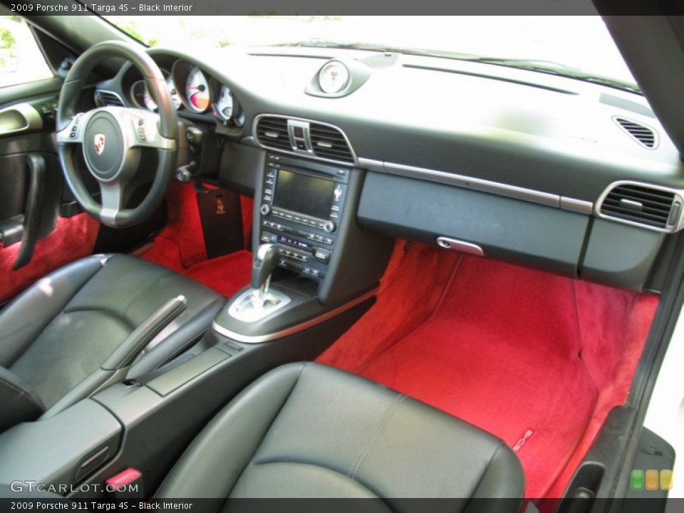 Black Interior Dashboard for the 2009 Porsche 911 Targa 4S #65511158