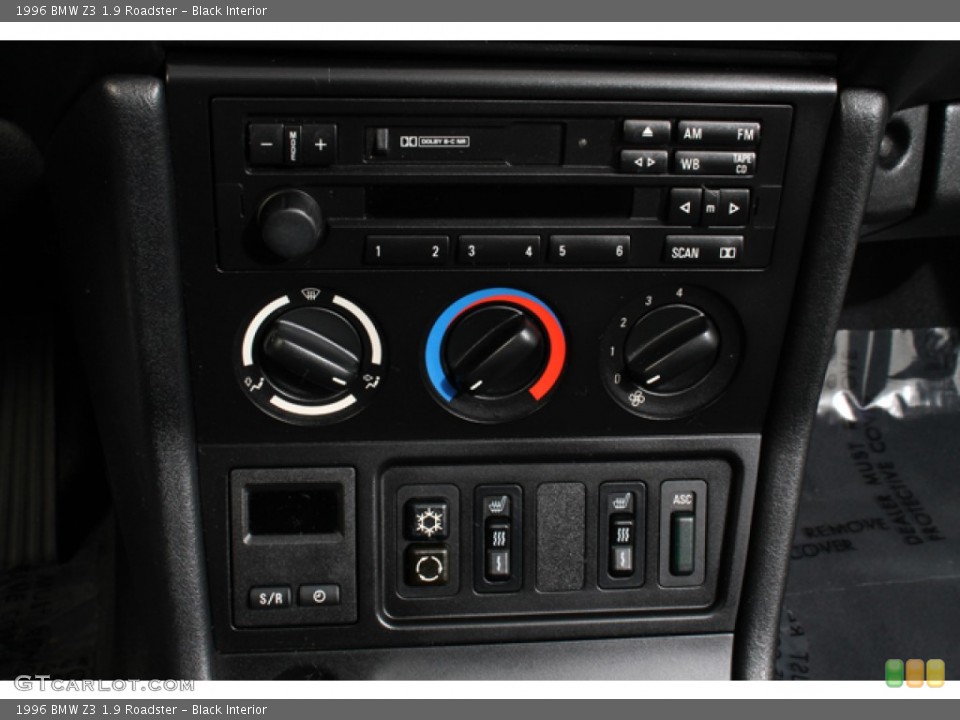 Black Interior Controls for the 1996 BMW Z3 1.9 Roadster #65511613
