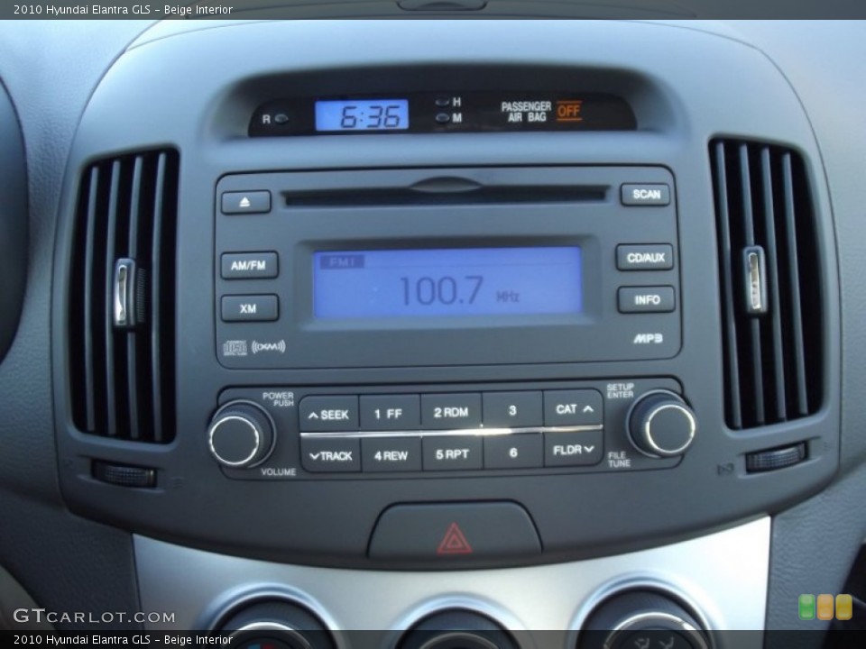 Beige Interior Audio System for the 2010 Hyundai Elantra GLS #65513213