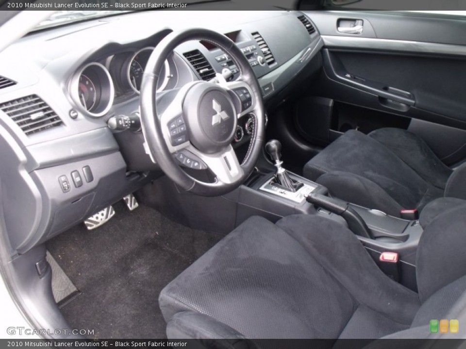 Black Sport Fabric Interior Photo for the 2010 Mitsubishi Lancer Evolution SE #65514893
