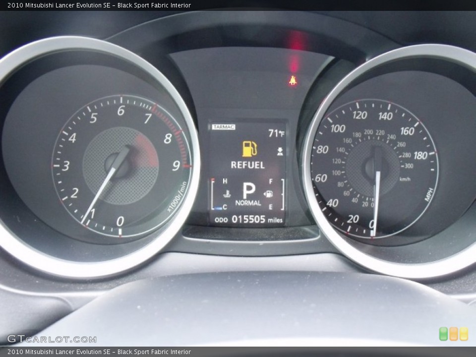 Black Sport Fabric Interior Gauges for the 2010 Mitsubishi Lancer Evolution SE #65514902
