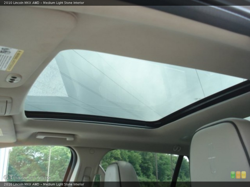 Medium Light Stone Interior Sunroof for the 2010 Lincoln MKX AWD #65515739