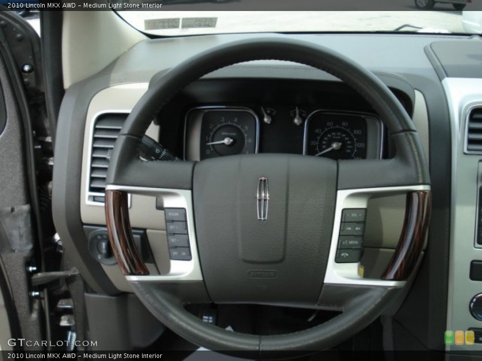 Medium Light Stone Interior Steering Wheel for the 2010 Lincoln MKX AWD #65515763
