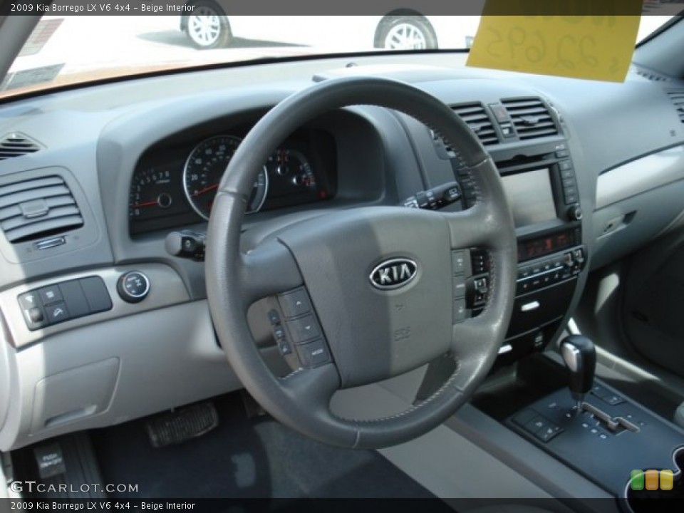 Beige Interior Steering Wheel for the 2009 Kia Borrego LX V6 4x4 #65516045