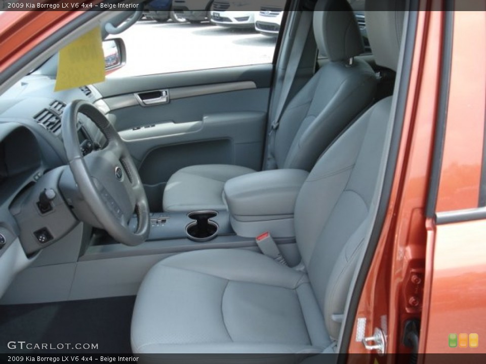 Beige Interior Front Seat for the 2009 Kia Borrego LX V6 4x4 #65516056