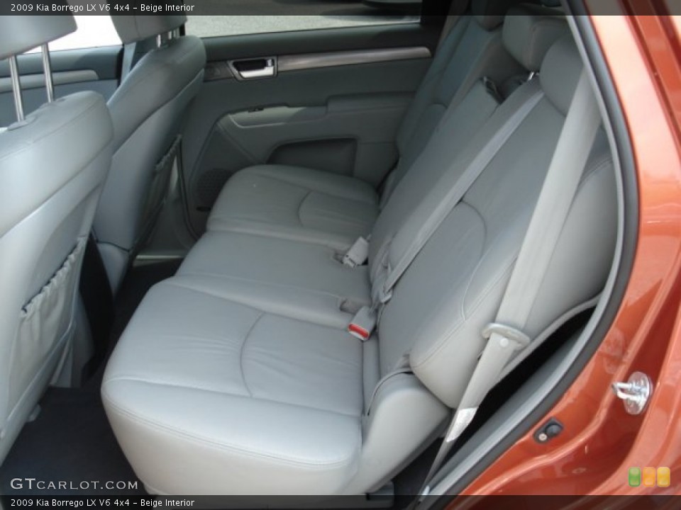 Beige Interior Rear Seat for the 2009 Kia Borrego LX V6 4x4 #65516074
