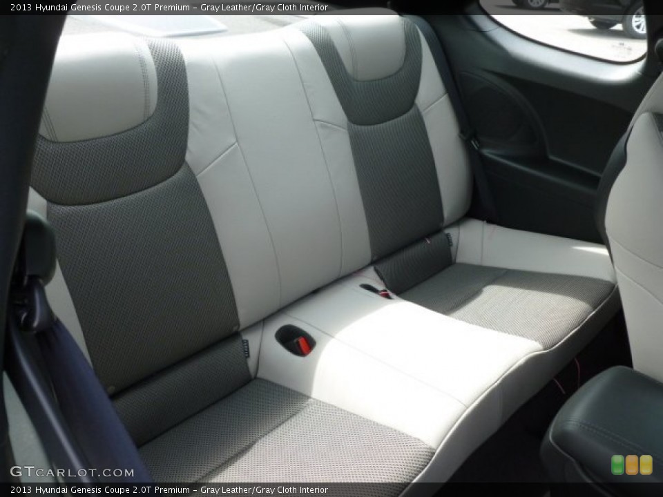 Gray Leather/Gray Cloth Interior Rear Seat for the 2013 Hyundai Genesis Coupe 2.0T Premium #65520248