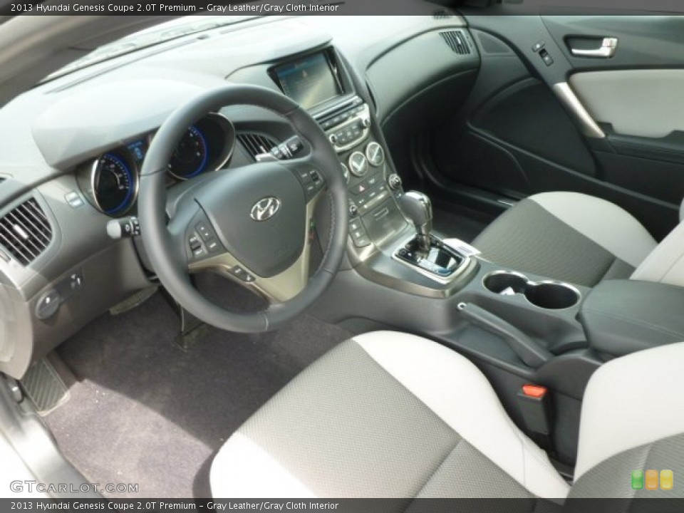 Gray Leather/Gray Cloth Interior Prime Interior for the 2013 Hyundai Genesis Coupe 2.0T Premium #65520278