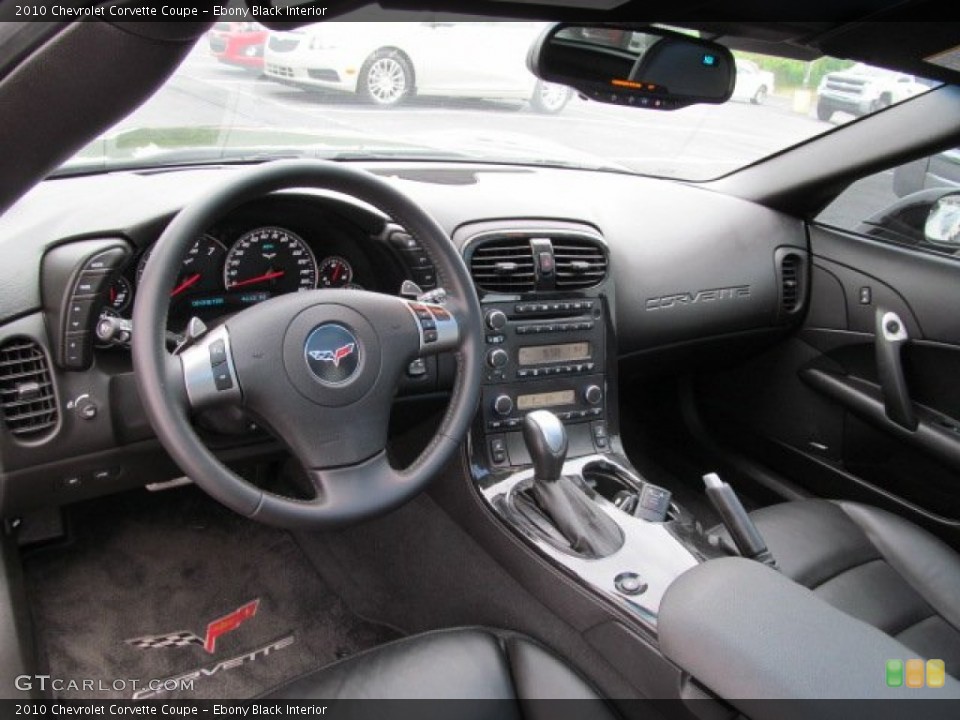 Ebony Black Interior Dashboard for the 2010 Chevrolet Corvette Coupe #65521250