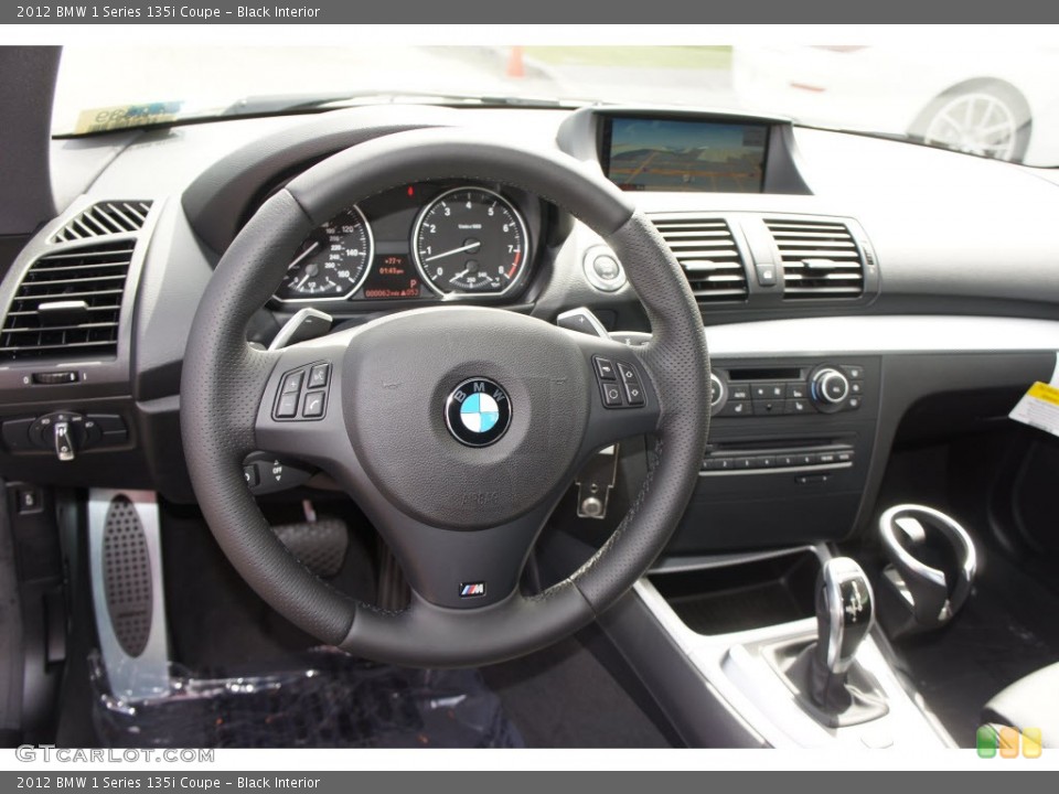 Black Interior Steering Wheel for the 2012 BMW 1 Series 135i Coupe #65525996