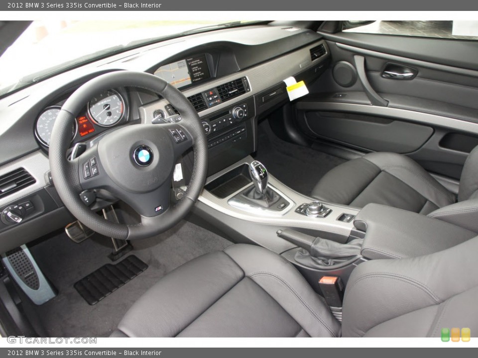 Black Interior Prime Interior for the 2012 BMW 3 Series 335is Convertible #65526473