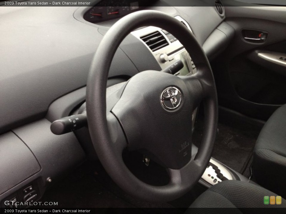 Dark Charcoal Interior Steering Wheel for the 2009 Toyota Yaris Sedan #65527640