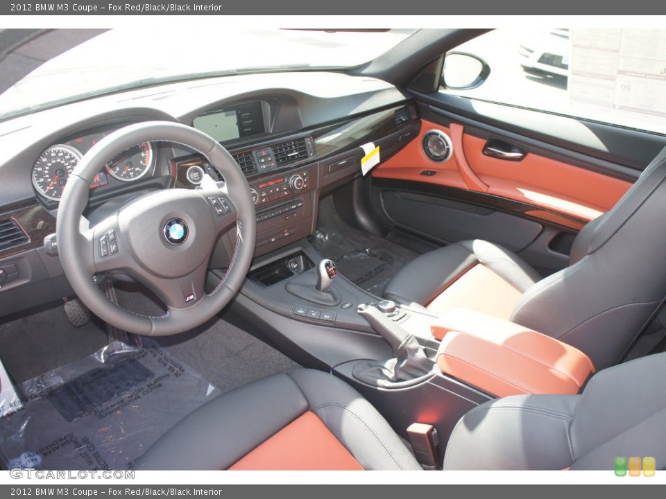Fox Red/Black/Black Interior Prime Interior for the 2012 BMW M3 Coupe #65528309
