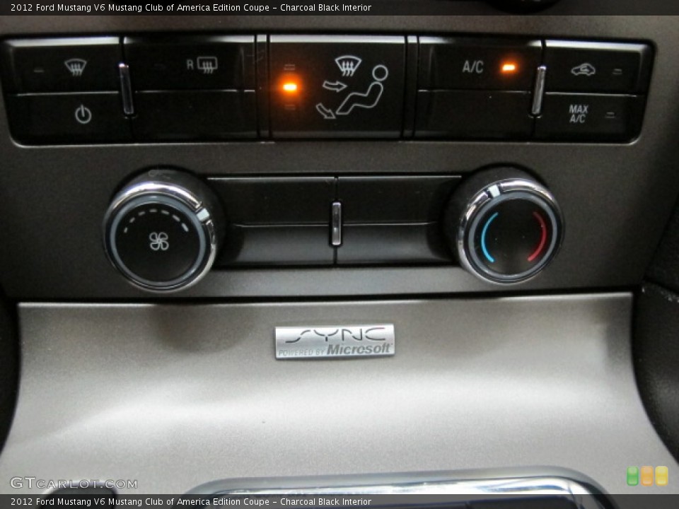Charcoal Black Interior Controls for the 2012 Ford Mustang V6 Mustang Club of America Edition Coupe #65529200