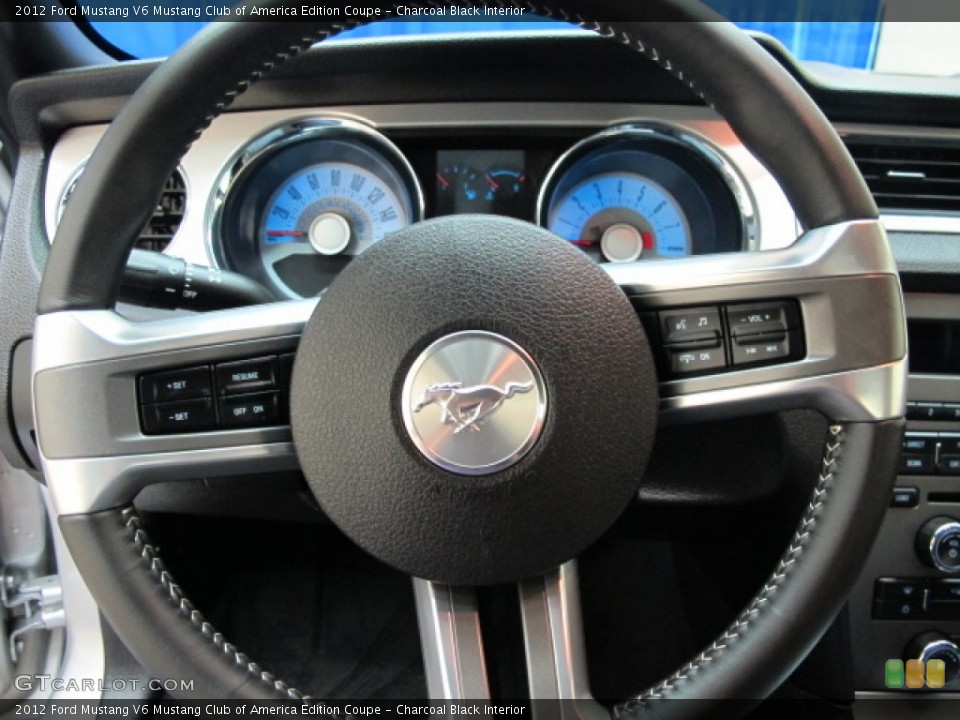 Charcoal Black Interior Steering Wheel for the 2012 Ford Mustang V6 Mustang Club of America Edition Coupe #65529225