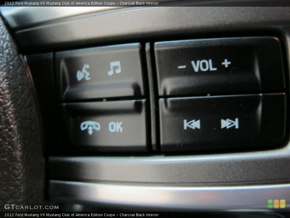 Charcoal Black Interior Controls for the 2012 Ford Mustang V6 Mustang Club of America Edition Coupe #65529242