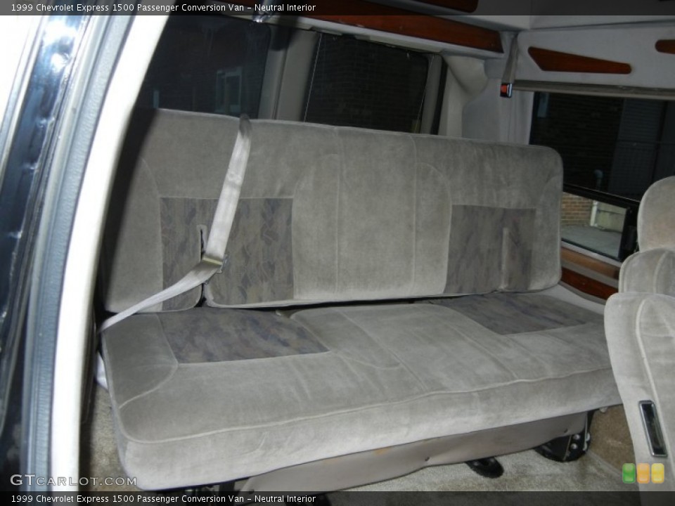 Neutral Interior Rear Seat for the 1999 Chevrolet Express 1500 Passenger Conversion Van #65529350