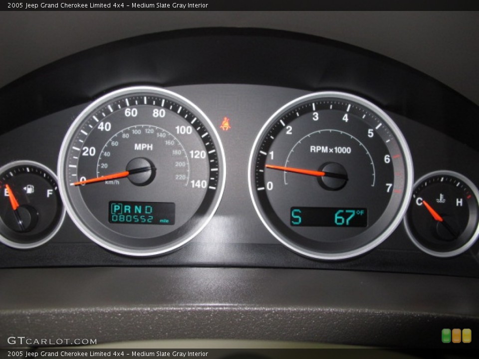 Medium Slate Gray Interior Gauges for the 2005 Jeep Grand Cherokee Limited 4x4 #65529893