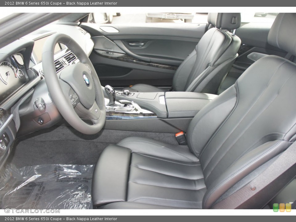 Black Nappa Leather Interior Photo for the 2012 BMW 6 Series 650i Coupe #65530658