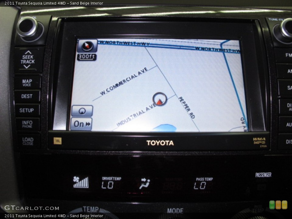 Sand Beige Interior Navigation for the 2011 Toyota Sequoia Limited 4WD #65531258