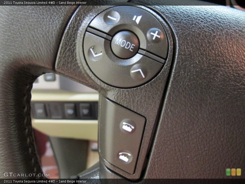 Sand Beige Interior Controls for the 2011 Toyota Sequoia Limited 4WD #65531366