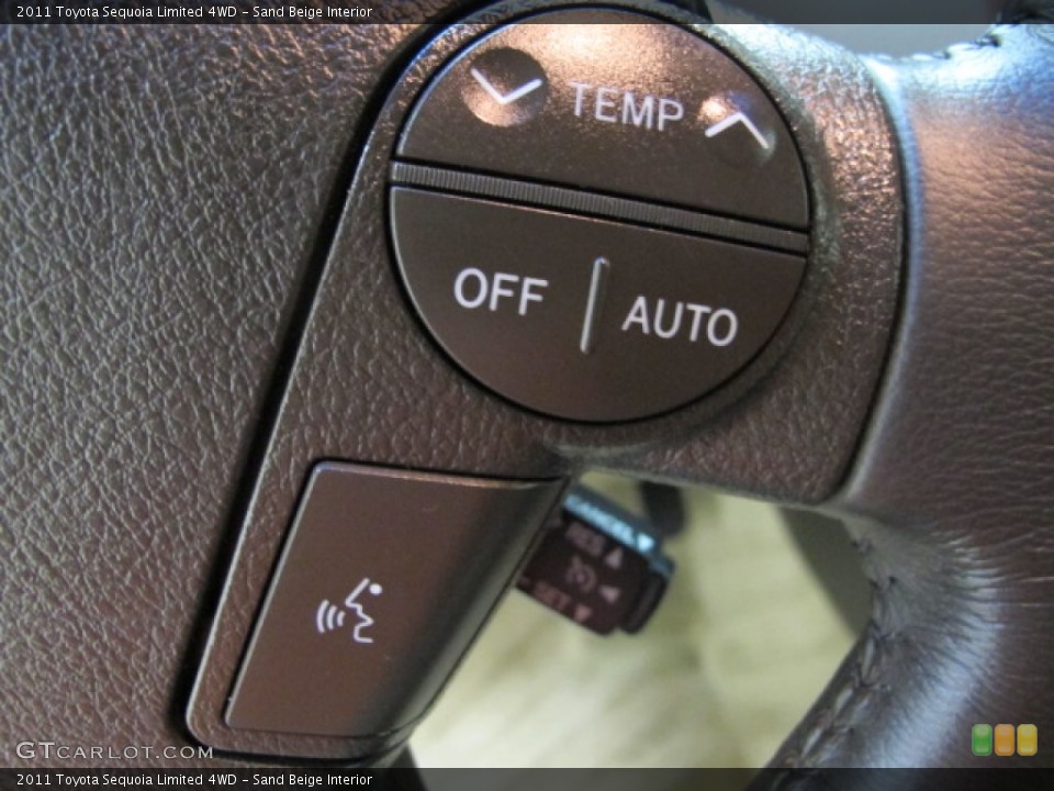 Sand Beige Interior Controls for the 2011 Toyota Sequoia Limited 4WD #65531375