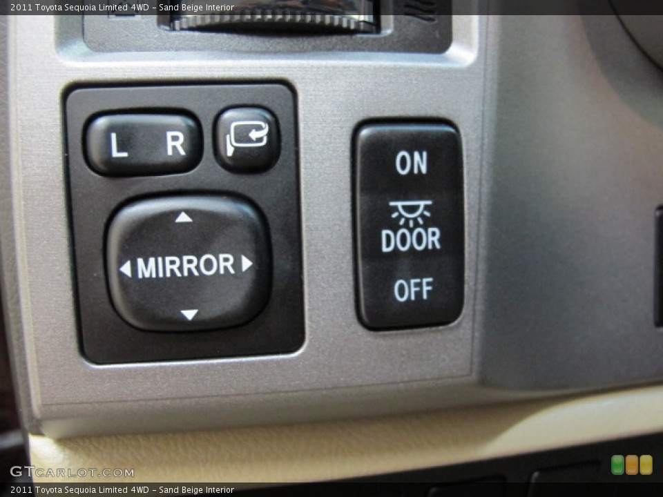 Sand Beige Interior Controls for the 2011 Toyota Sequoia Limited 4WD #65531384