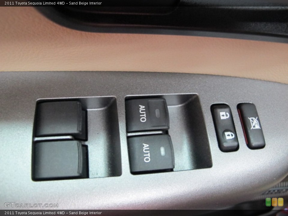 Sand Beige Interior Controls for the 2011 Toyota Sequoia Limited 4WD #65531411