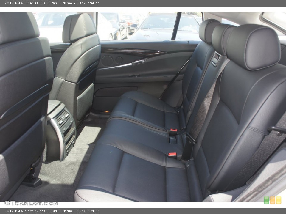 Black Interior Rear Seat for the 2012 BMW 5 Series 550i Gran Turismo #65532446