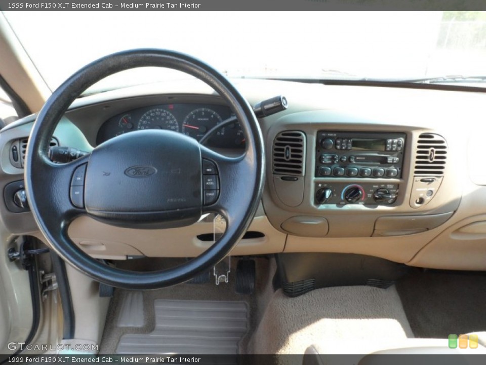 Medium Prairie Tan Interior Dashboard for the 1999 Ford F150 XLT Extended Cab #65533773