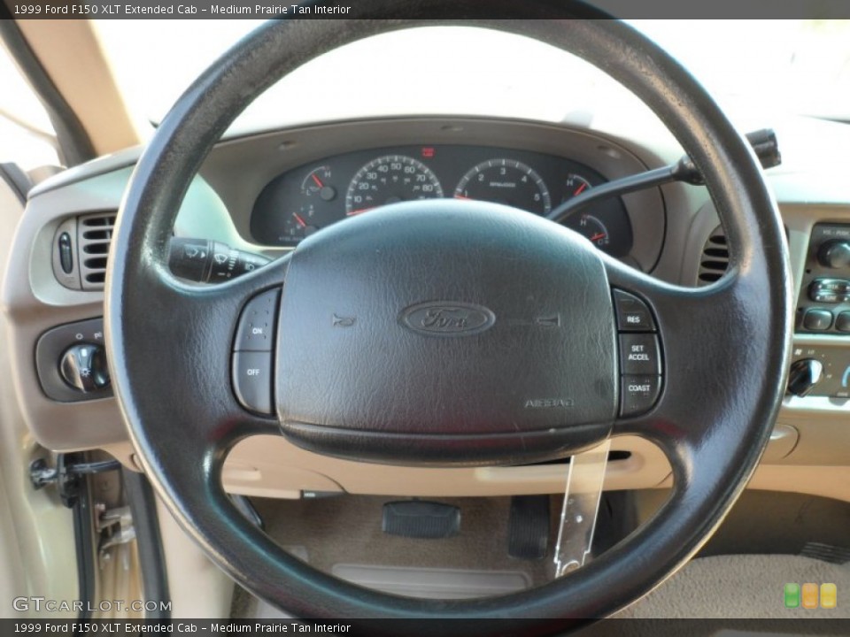 Medium Prairie Tan Interior Steering Wheel for the 1999 Ford F150 XLT Extended Cab #65533818