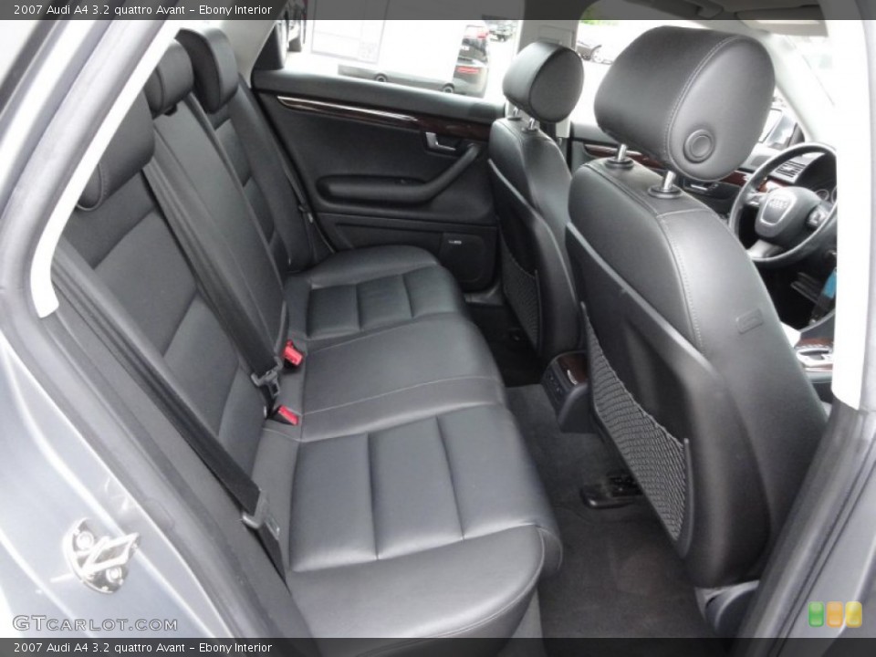 Ebony Interior Rear Seat for the 2007 Audi A4 3.2 quattro Avant #65535087