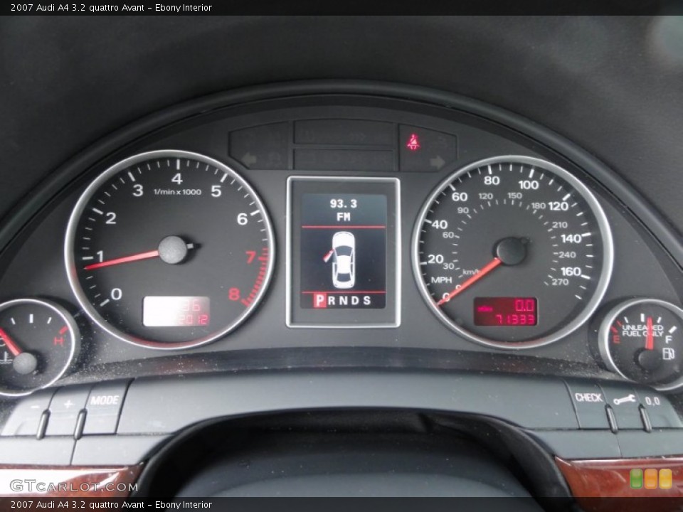 Ebony Interior Gauges for the 2007 Audi A4 3.2 quattro Avant #65535277
