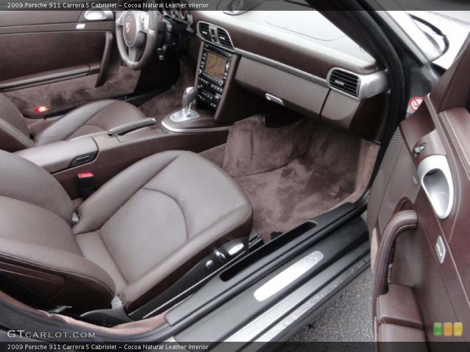 Cocoa Natural Leather Interior Photo for the 2009 Porsche 911 Carrera S Cabriolet #65536332